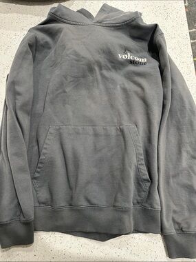 Volcom Boys Charcoal Gray Crewneck Pullover Hoodie